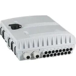 FTTH connection box, 16 x SC Simplex/32 x LC Duplex, (W x H x D) 295 x 220 x 85 mm, white, FTTH-BOX-OUT-1