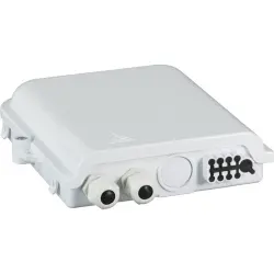 FTTH connection box, 8 x SC Simplex/16 x LC Duplex, (W x H x D) 231 x 163 x 47 mm, white, FTTH-BOX-OUT-2