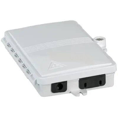 FTTH connection box, 2 x SC Simplex/4 x LC Duplex, (W x H x D) 165 x 100 x 30 mm, white, FTTH-BOX-OUT-4 - 1