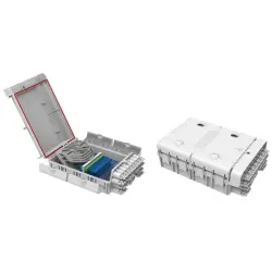 FTTH connection box, 48 x SC Simplex/LC Duplex/E2000, (W x H x D) 232 x 359 x 130.5 mm, gray, FTTH-BOX-OUT-5