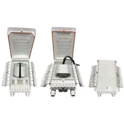 FTTH connection box, 144 x SC Simplex/LC Duplex/E2000, (W x H x D) 232 x 358.5 x 130.5 mm, gray, FTTH-BOX-OUT-7
