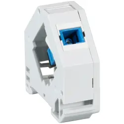 DIN rail adapter, light gray, DIN rail TS35, for LC single mode, 2 ports, FTTH-DINRAIL-LC