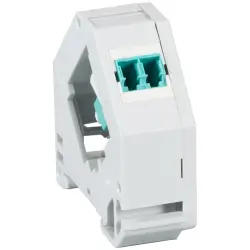DIN rail adapter, green, DIN rail TS35, for SC/APC single mode, 1 port, FTTH-DINRAIL-SCA