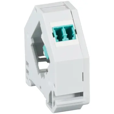 DIN rail adapter, green, DIN rail TS35, for SC/APC single mode, 1 port, FTTH-DINRAIL-SCA - 1