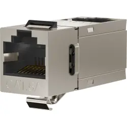 Keystone installation adapter, RJ45 socket to RJ45 socket, angled, Cat 6A, 37483.1