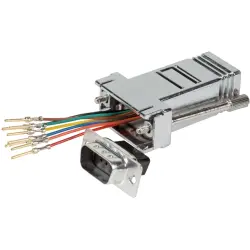 Adapter, D-Sub plug, 9 pole to RJ45 socket, straight, ETM23066