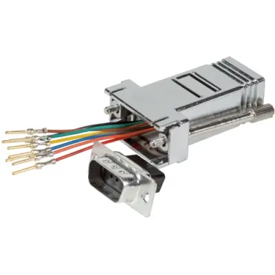Adapter, D-Sub plug, 9 pole to RJ45 socket, straight, ETM23066 - 1