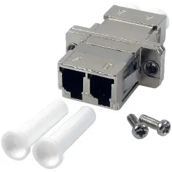 FO jack, LC/PC duplex, OS2, singlemode, ceramic, metal, 53343.1