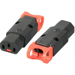 Jack C13, 3 pole, cable assembly, black, 60319.1
