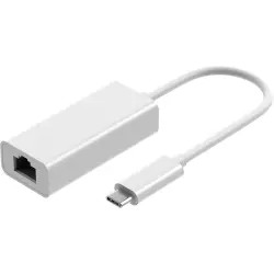 LAN adapter, USB-C plug to RJ45 socket, straight, EBUSBC-RJ45-1000MBIT