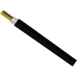 Telephone cable, 6-wire, black, PVC, 92706.100, package with 100 meters