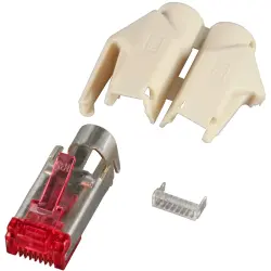 Connector kit, RJ45, 8 pole, Cat 6, crimp connection, cable assembly, H7641.1-50, package with 50 pieces