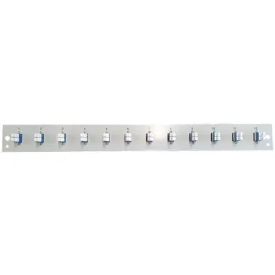 FO front panel, loaded, 24 x 9/125 OS2, 12 x LC duplex, horizontal, 1 row, (W x H x D) 432 x 43.5 x 13 mm, gray, SB-FP-12SC-S-OS2 - 1