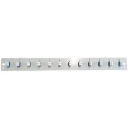 FO front panel, loaded, 24 x 9/125 OS2, 12 x LC duplex, horizontal, 1 row, (W x H x D) 432 x 43.5 x 13 mm, black, SB-FP-S-12SC-S-OS2