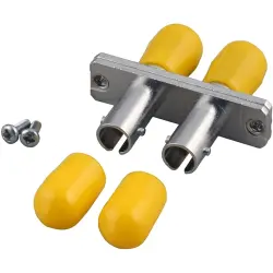 FO adapter, ST duplex, OS2, singlemode, ceramic, metal, 53313.34