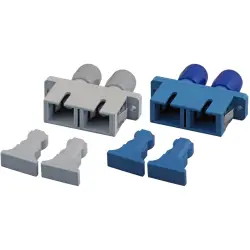 FO adapter, ST/SC duplex, OS2, singlemode, ceramic, blue, 53320.3