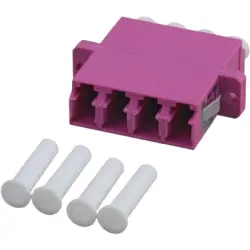 FO adapter, LC quad, OM4, multimode, ceramic, purple, 53335.1