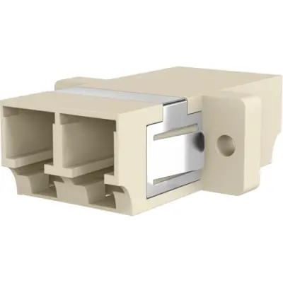 FO adapter, LC duplex, OM1/OM2, multimode, ceramic, beige, 53348.32 - 1