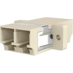 FO adapter, LC duplex, OM1/OM2, multimode, ceramic, beige, 53348.32