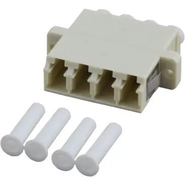 FO adapter, LC quad, OM1/OM2, multimode, ceramic, beige, 53352.3V1 - 1