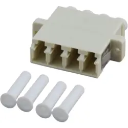 FO adapter, LC quad, OM1/OM2, multimode, ceramic, beige, 53352.3V1