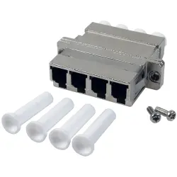 FO adapter, LC quad, OS2, singlemode, ceramic, metal, 53353.1