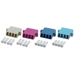 FO adapter, LC quad, OS2, singlemode, ceramic, blue, 53353.3
