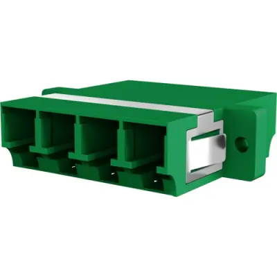 FO adapter, LC/APC quad, OS2, singlemode, ceramic, green, 53353.31 - 1