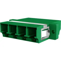 FO adapter, LC/APC quad, OS2, singlemode, ceramic, green, 53353.31