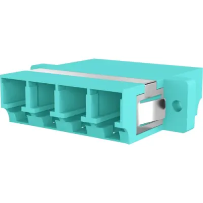 FO adapter, LC quad, OM3, multimode, ceramic, turquoise, 53355.32 - 1
