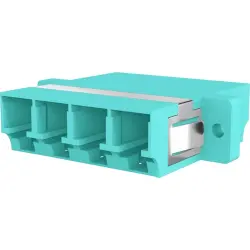 FO adapter, LC quad, OM3, multimode, ceramic, turquoise, 53355.32