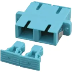FO adapter, SC duplex, OM3, multimode, ceramic, turquoise, 53356.1