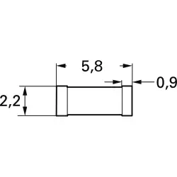 Resistor, metal film, SMD 0207, MELF, 0 Ω, 1 W, ±5 %, ZCM207FKE07-0RAA