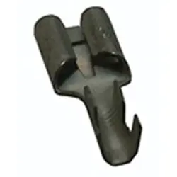 Insulated flat plug sleeve, 9.5 x 1.2 mm, 4.0 to 6.0 mm², bronze, tin-plated, black, 10 070 007