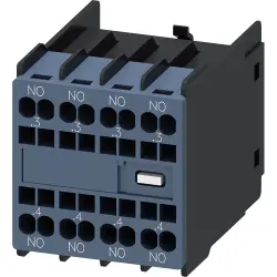 Auxiliary switch, 4 pole, 10 A, 4 Form A (N/O), spring connection, 3RH2911-2FA40
