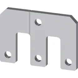 Parallel switching connector, 3 pole, with hole for 3RT1.6/3RT1.7, 3RT1966-4BA31
