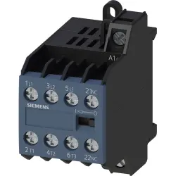 Motor contactor, 4 pole, 8.4 A, 1 Form B (N/C), coil 24 VDC, screw connection, 3TG1001-0BB4