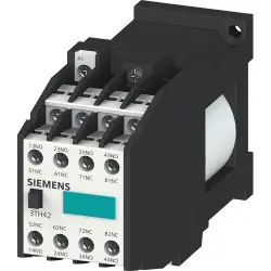 Auxiliary contactor, 8 pole, 6 A, 6 Form A (N/O) + 2 Form B (N/C), coil 80 VDC, screw connection, 3TH4262-0BE8