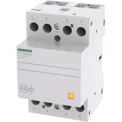 Installation contactor, 4 pole, 63 A, 4 Form A (N/O), coil 24 V AC/DC, screw connection, 5TT5050-2