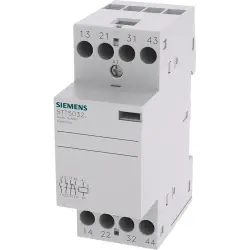 Installation contactor, 4 pole, 25 A, 2 Form A (N/O) + 2 Form B (N/C), coil 24 VAC, screw connection, 5TT5832-2