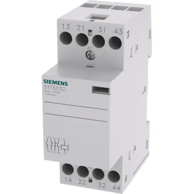 Installation contactor, 4 pole, 25 A, 2 Form A (N/O) + 2 Form B (N/C), coil 24 VAC, screw connection, 5TT5832-2 - 1