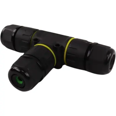 Cable connector, 3 pole, T-shape, 0.5-2.5 mm², IP68, LX900124 - 1