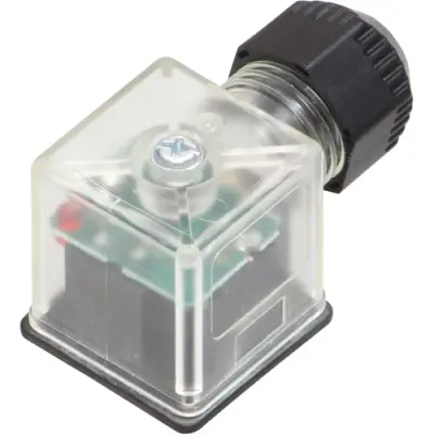 Valve connector, DIN shape A, 2 pole + PE, 24 V, 0.75-1.5 mm², 247258 - 1