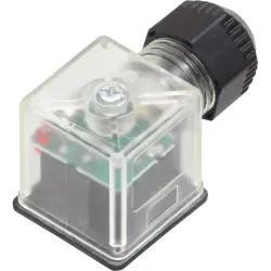 Valve connector, DIN shape A, 2 pole + PE, 24 V, 0.75-1.5 mm², 247258