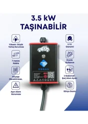 3.5 Kw Taşınabilir Elektrikli Araç Şarj Cihazı - 1