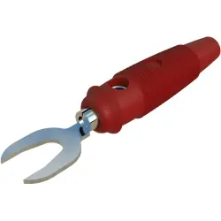 Laboratory cable lug with cross hole, cable lug 4-7 mm to screw connection, red, CAT O, 930584101