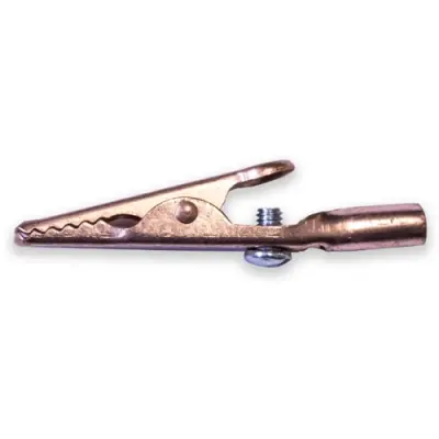 Alligator clip, silver, max. 7.9 mm, L 58 mm, screw connection, BU-60CS - 1