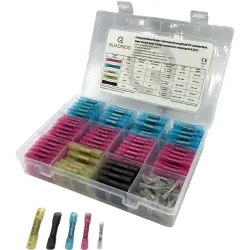 Butt connector assortment, heat shrink insulation, 0.3 mm² to 6.0 mm², 340 pieces, 2011C397