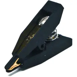 Kelvin alligator clip, black, max. 3 mm, L 41.3 mm, screw connection, BU-75K