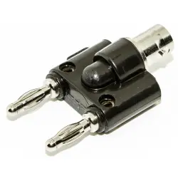 Adapter, BNC socket to 2 x 4 mm plug, black, BU-P1269